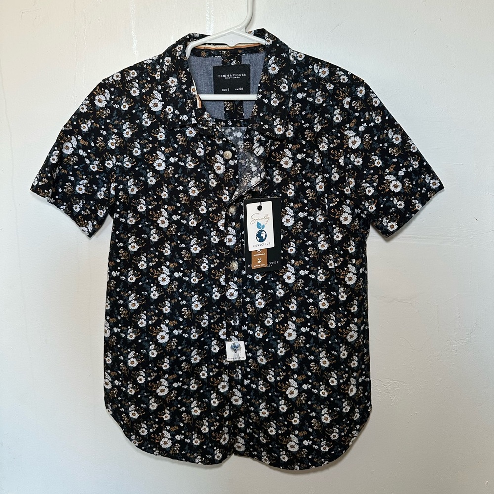 Denim & Flower Boy’s Button Up Shirt